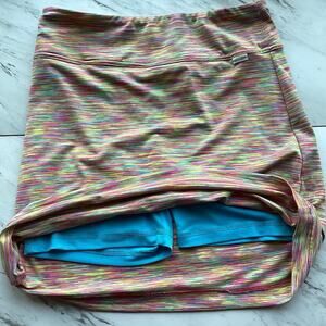 Skhoop Women's Multicolor Skort, Small, Shorts Attached, Activewear Golf Tennis